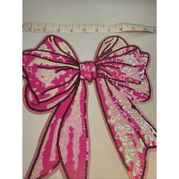 Light Pink And Hot Pink Bow For Use With Heat Press - Picture 9 of 9